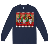 Navy Christmas gnomes Long Sleeve Tee - BarkalooDesign
