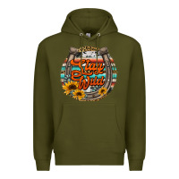Army Green stay wild horseshoe Premium Hoodie - Jasminsmagicworld