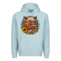 Blue Mist stay wild horseshoe Premium Hoodie - Jasminsmagicworld