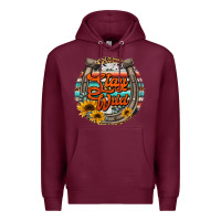 Burgundy stay wild horseshoe Premium Hoodie - Jasminsmagicworld