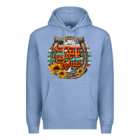 Colony Blue stay wild horseshoe Premium Hoodie - Jasminsmagicworld