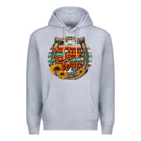 Heather Grey stay wild horseshoe Premium Hoodie - Jasminsmagicworld