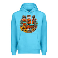 Ocean Blue stay wild horseshoe Premium Hoodie - Jasminsmagicworld
