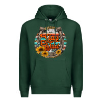 Sports Green stay wild horseshoe Premium Hoodie - Jasminsmagicworld
