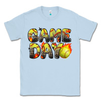 Dusty Blue game day softball leopard Classic Tee - Zillion Design Studio