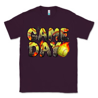 Plum game day softball leopard Classic Tee - Zillion Design Studio