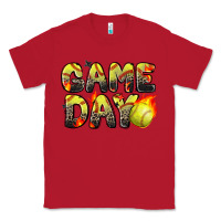 Red game day softball leopard Classic Tee - Zillion Design Studio
