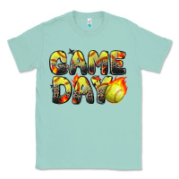 Seafoam game day softball leopard Classic Tee - Zillion Design Studio
