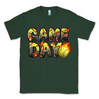 Sports Green game day softball leopard Classic Tee - Zillion Design Studio