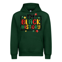 Forest Green i'm black history Urban Hoodie - MaliasSmallBusiness