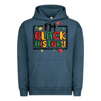 Pigment Midnight Navy i'm black history Urban Hoodie - MaliasSmallBusiness