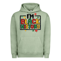 Pigment Oil Green i'm black history Urban Hoodie - MaliasSmallBusiness