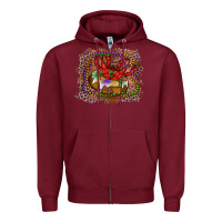 Burgundy Mardi gras king cake crawfish Zipper Hoodie - RanaPortraitStore