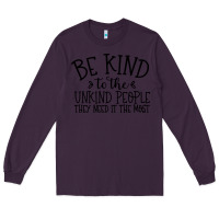 Plum be kind Long Sleeve Tee - Unal Design