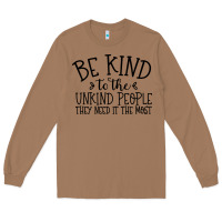 Toasted Coconut be kind Long Sleeve Tee - Unal Design