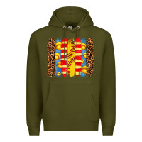Army Green softball  brushstrokes Premium Hoodie - AdoDesignShop