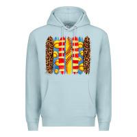 Blue Mist softball  brushstrokes Premium Hoodie - AdoDesignShop