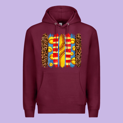 Softball  Brushstrokes Premium Hoodie Designed By Adodesignshop