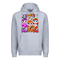 Heather Grey Happy Hallothanksmas unicorns Premium Hoodie - NancyCooperArtShop