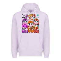 Lilac Happy Hallothanksmas unicorns Premium Hoodie - NancyCooperArtShop