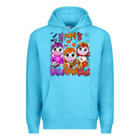 Ocean Blue Happy Hallothanksmas unicorns Premium Hoodie - NancyCooperArtShop