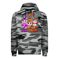 Slate Camo Happy Hallothanksmas unicorns Premium Hoodie - NancyCooperArtShop