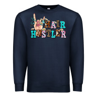 Navy hair hustler Premium Sweatshirt - AdoDesignShop