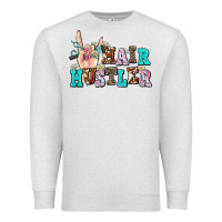 Oatmeal Heather hair hustler Premium Sweatshirt - AdoDesignShop