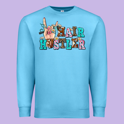 Hair Hustler Premium Sweatshirt Designed By Adodesignshop