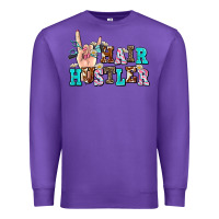 Purple hair hustler Premium Sweatshirt - AdoDesignShop