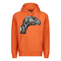 Carrot Velociraptor Face Premium Hoodie - LillyAllenDesigns