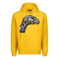 Lemon Velociraptor Face Premium Hoodie - LillyAllenDesigns