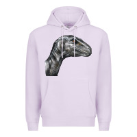 Lilac Velociraptor Face Premium Hoodie - LillyAllenDesigns