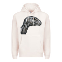 Pale Pink Velociraptor Face Premium Hoodie - LillyAllenDesigns