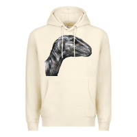 Sandshell Velociraptor Face Premium Hoodie - LillyAllenDesigns