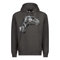 Smoke Velociraptor Face Premium Hoodie - LillyAllenDesigns