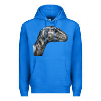 True Royal Velociraptor Face Premium Hoodie - LillyAllenDesigns