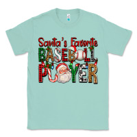 Seafoam santa's favorite baseball player for christmas Classic Tee - FaDigitalArtStudio