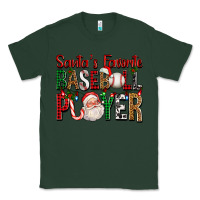 Sports Green santa's favorite baseball player for christmas Classic Tee - FaDigitalArtStudio