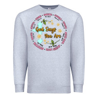 Heather Grey god says you are Premium Sweatshirt - JahusDesignShop