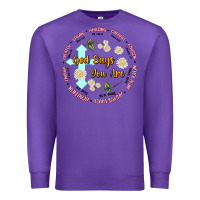 Purple god says you are Premium Sweatshirt - JahusDesignShop