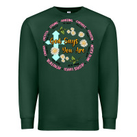 Sports Green god says you are Premium Sweatshirt - JahusDesignShop