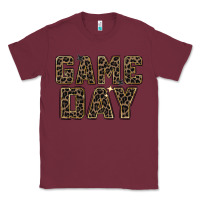 Burgundy game day leopard Classic Tee - Zillion Design Studio