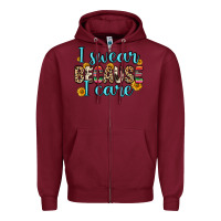 Burgundy i swear because i care Zipper Hoodie - Zillion Design Studio