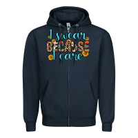 Navy i swear because i care Zipper Hoodie - Zillion Design Studio