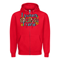 Red i swear because i care Zipper Hoodie - Zillion Design Studio