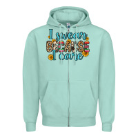 Seafoam i swear because i care Zipper Hoodie - Zillion Design Studio