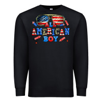Black all american boy Premium Sweatshirt - AdoDesignShop