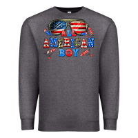 Charcoal Heather all american boy Premium Sweatshirt - AdoDesignShop