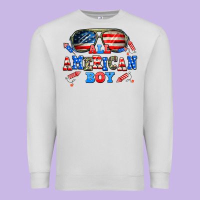 All American Boy Premium Sweatshirt Designed By Adodesignshop